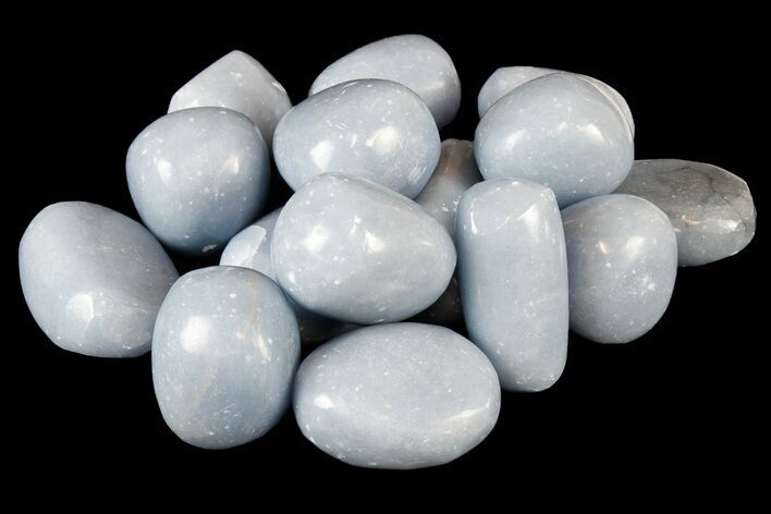 Tumbled Angelite (Blue Anhydrite) - 1 to 1 1/2" Size - Photo 1